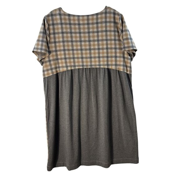 J. Jill Womens 2X Plaid & Solid Tunic Dress With Pockets - Picture 4 of 8